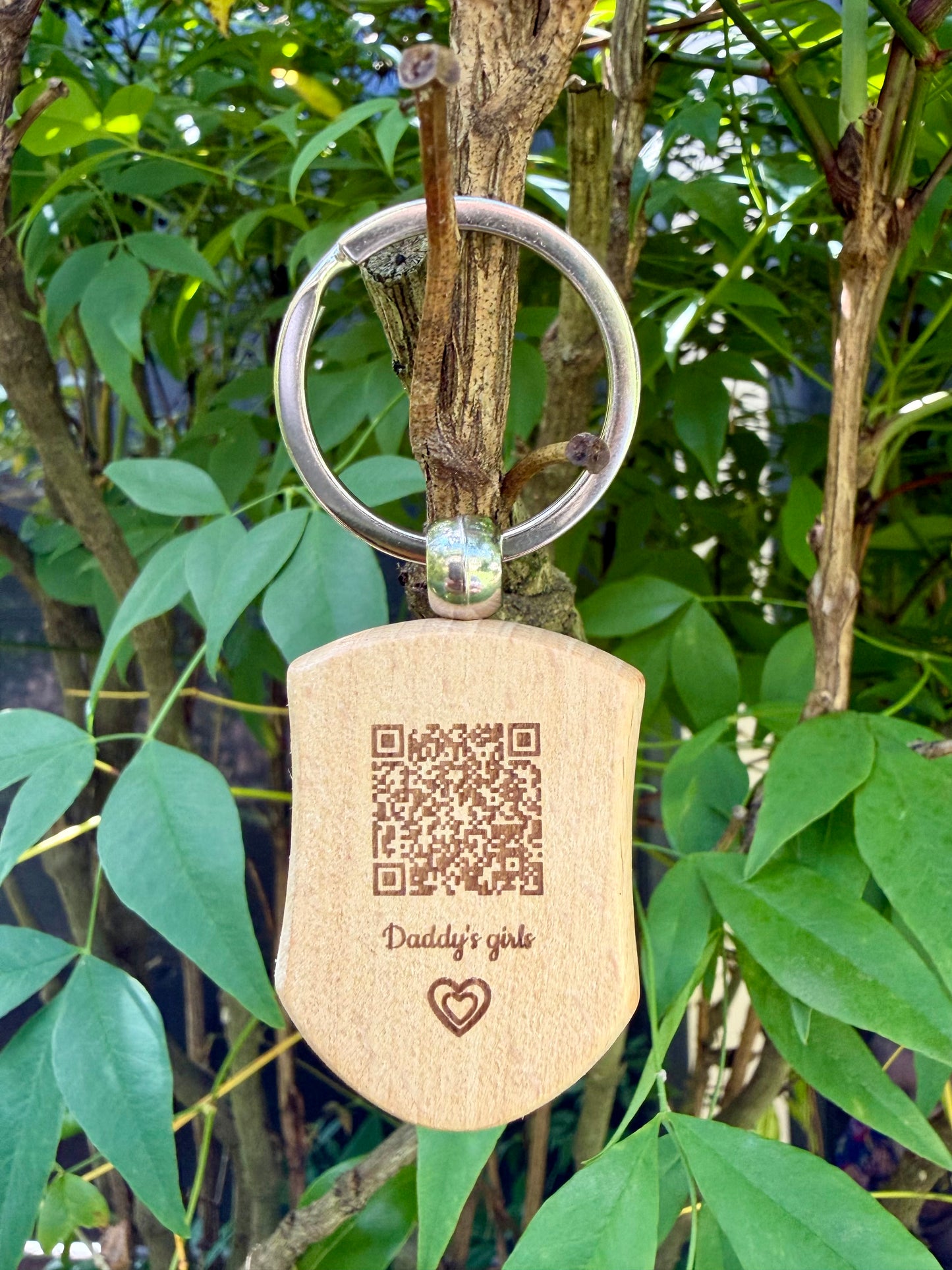 Custom Father’s Day Memory QR Code Keychain | Scan to View Photos, Videos, & Messages