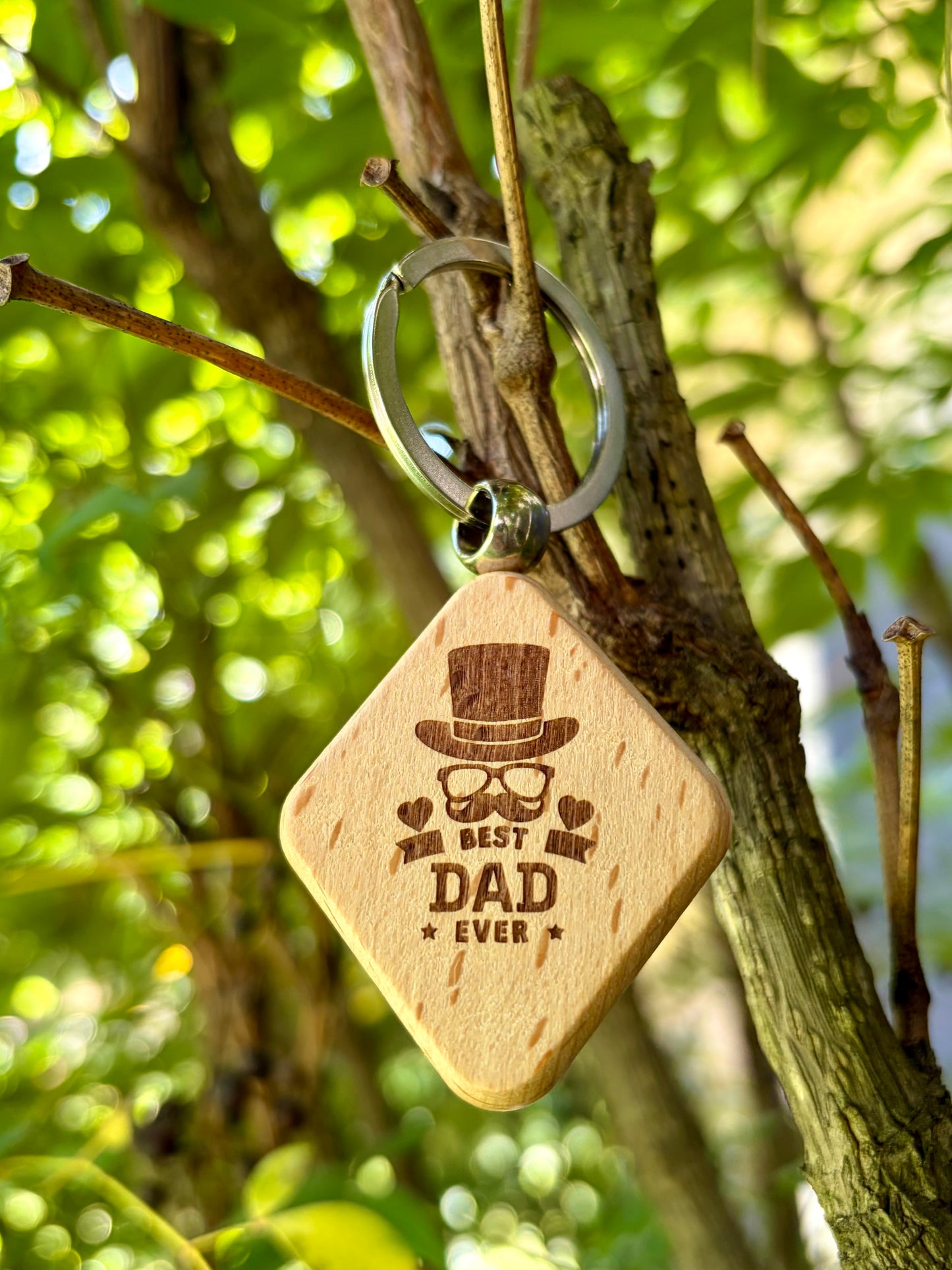 Custom Father’s Day Memory QR Code Keychain | Scan to View Photos, Videos, & Messages