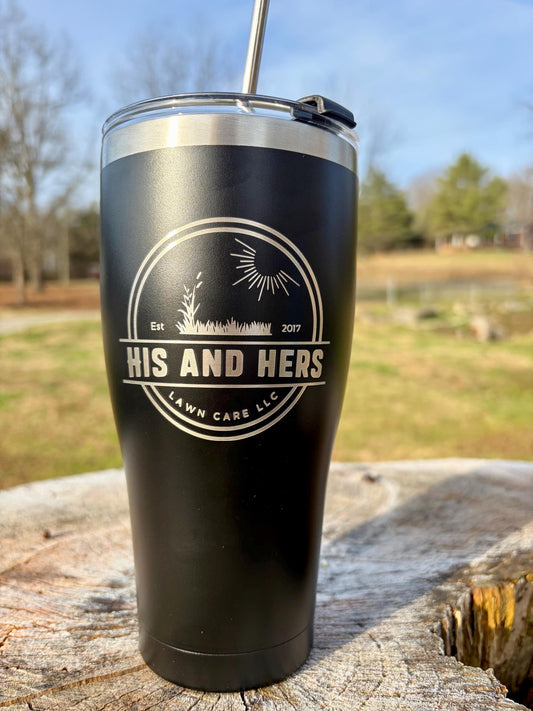 Personalized Laser Engraved Tumbler | Custom Stainless Steel Cup with Name, Logo or Monogram